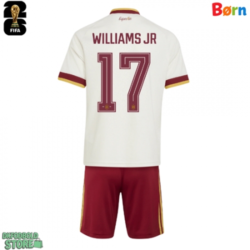 Spanien Nico Williams #17 Replika Babytøj Udebanesæt Børn VM 2026 Kortærmet (+ Korte bukser)